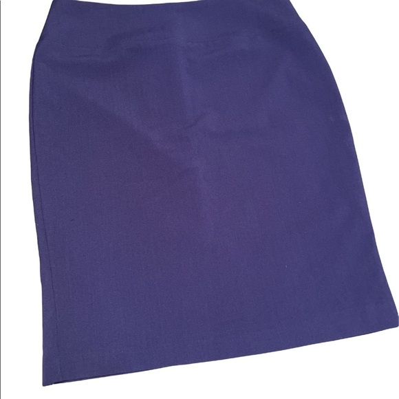 ALFANI Solid Blue Pencil Skirt Womens Size 6 - Picture 1 of 2